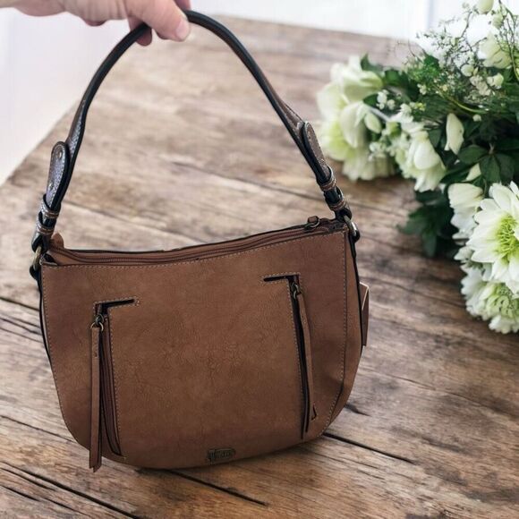 Justin Boots Women’s Leather Crossbody Purse Brown Rodeo Western Cheetah New! - Picture 3 of 8